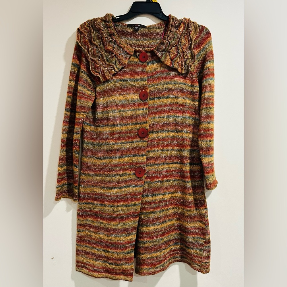 Fever Autumn Tones Striped Women's Cape